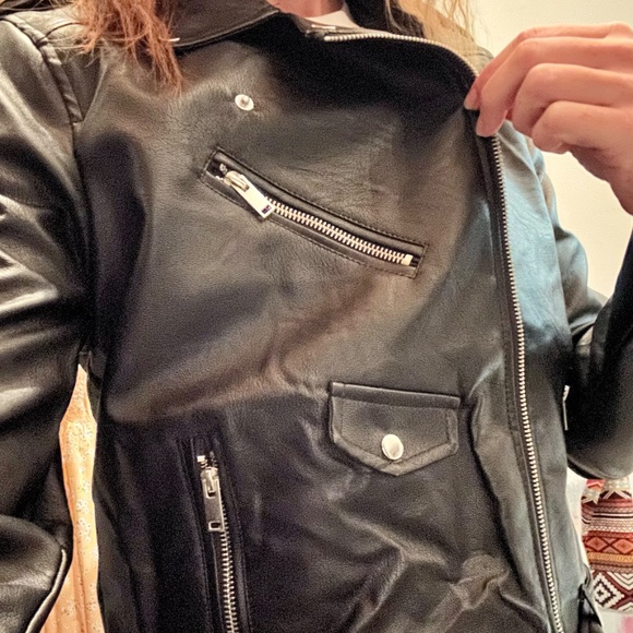 Faux Leather Moto Jacket - Picture 2 of 3